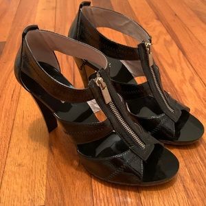 Michael Kors, black, high heeled sandals heel 4 inches, size 9 1/2 pre-owned